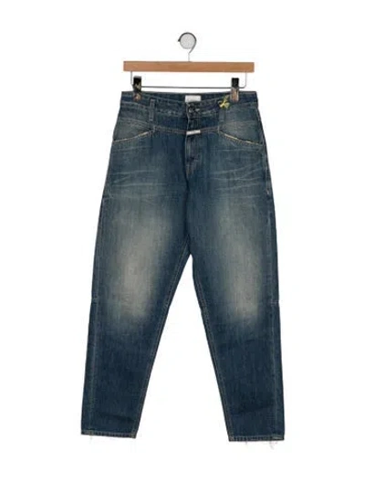 Pre-owned Closed High-rise Straight Leg Jeans In Blue