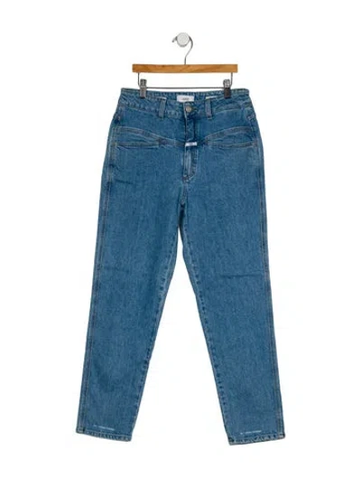 Pre-owned Closed High-rise Straight Leg Jeans In Blue