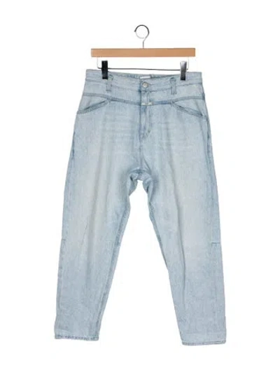 Pre-owned Closed High-rise Straight Leg Jeans In Blue