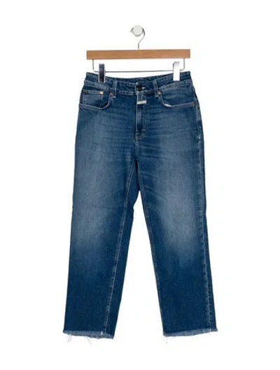 Pre-owned Closed High-rise Straight Leg Jeans In Blue