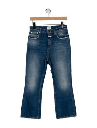 Pre-owned Closed High-rise Straight Leg Jeans In Blue