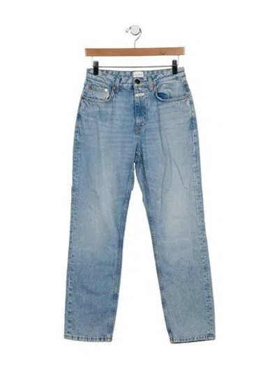 Pre-owned Closed High-rise Straight Leg Jeans In Blue