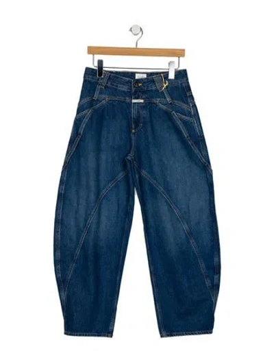 Pre-owned Closed High-rise Straight Leg Jeans In Blue