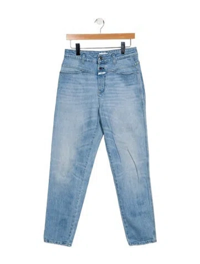 Pre-owned Closed High-rise Straight Leg Jeans In Blue