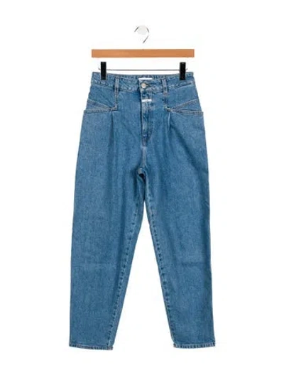 Pre-owned Closed High-rise Straight Leg Jeans In Blue