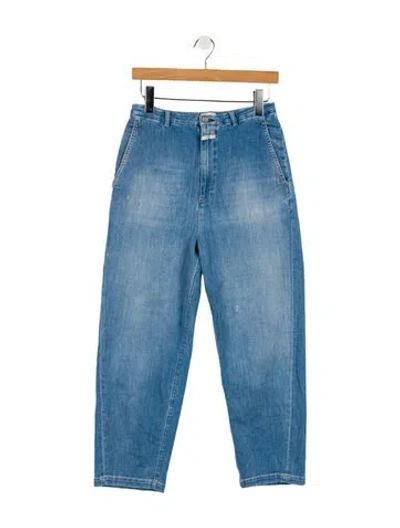 Pre-owned Closed High-rise Straight Leg Jeans In Blue
