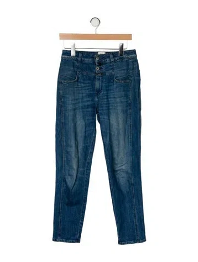 Pre-owned Closed High-rise Straight Leg Jeans In Blue
