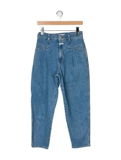 Pre-owned Closed High-rise Straight Leg Jeans In Blue