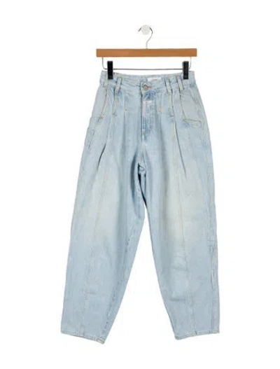 Pre-owned Closed High-rise Straight Leg Jeans In Blue