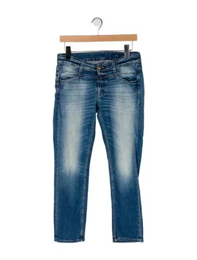 Pre-owned Closed High-rise Straight Leg Jeans In Blue