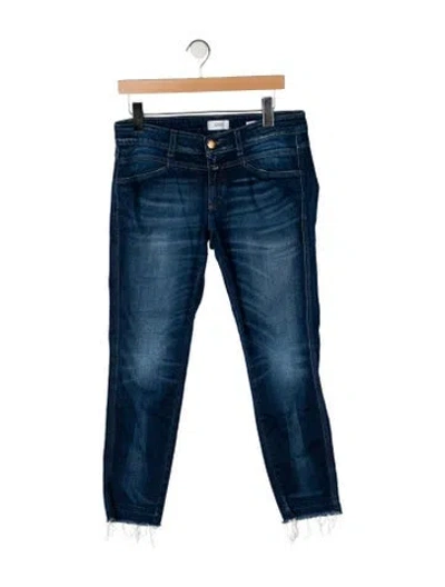 Pre-owned Closed High-rise Straight Leg Jeans In Blue