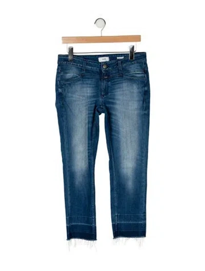 Pre-owned Closed High-rise Straight Leg Jeans In Blue