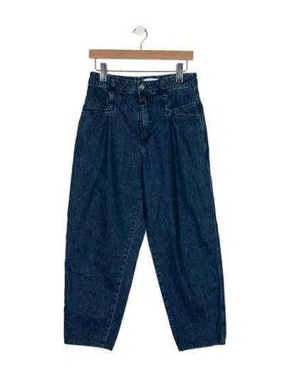 Pre-owned Closed High-rise Straight Leg Jeans In Blue