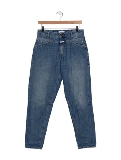Pre-owned Closed High-rise Straight Leg Jeans In Blue