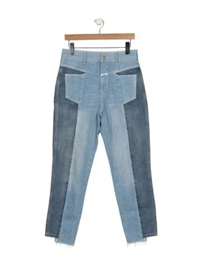 Pre-owned Closed High-rise Straight Leg Jeans In Blue