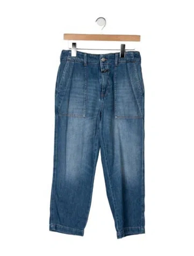 Pre-owned Closed High-rise Straight Leg Jeans In Blue