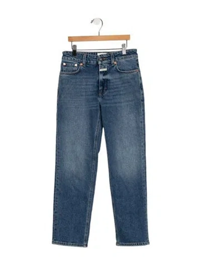 Pre-owned Closed High-rise Straight Leg Jeans In Blue