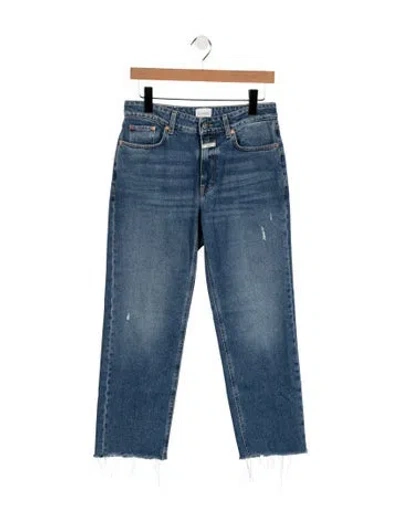 Pre-owned Closed High-rise Straight Leg Jeans In Blue