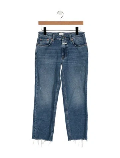 Pre-owned Closed High-rise Straight Leg Jeans In Blue