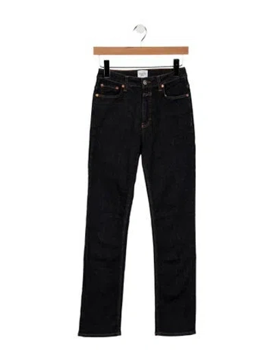 Pre-owned Closed High-rise Straight Leg Jeans In Blue