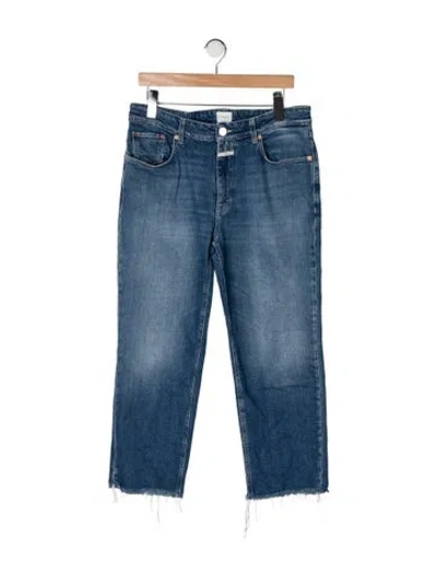 Pre-owned Closed High-rise Straight Leg Jeans In Blue