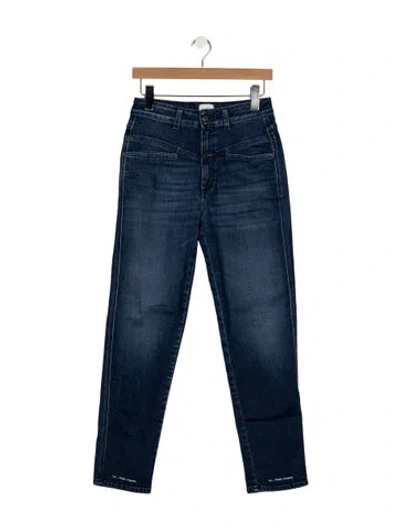 Pre-owned Closed High-rise Straight Leg Jeans In Blue