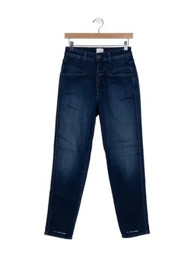 Pre-owned Closed High-rise Straight Leg Jeans In Blue