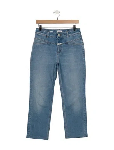 Pre-owned Closed High-rise Straight Leg Jeans In Blue