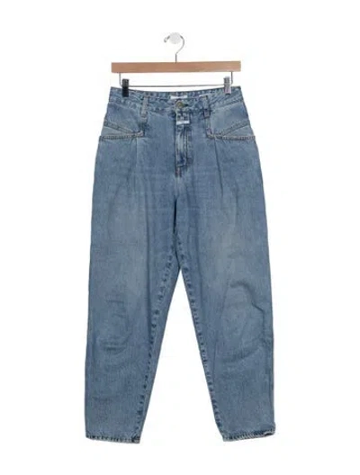 Pre-owned Closed High-rise Straight Leg Jeans In Blue