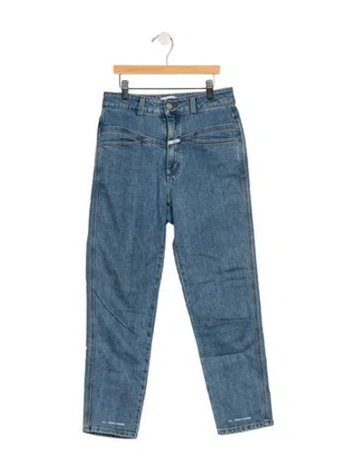 Pre-owned Closed High-rise Straight Leg Jeans In Blue