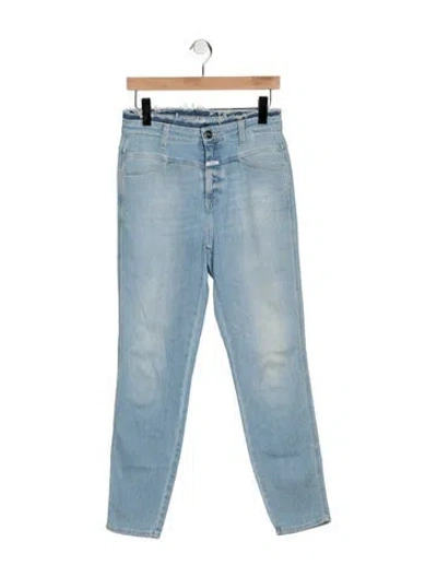 Pre-owned Closed High-rise Straight Leg Jeans In Blue