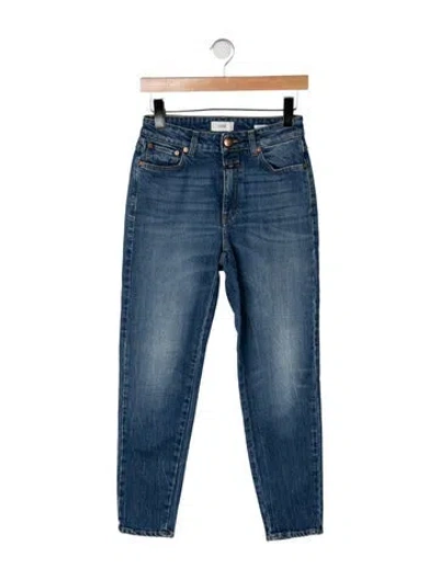 Pre-owned Closed High-rise Straight Leg Jeans In Blue