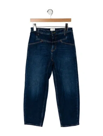 Pre-owned Closed High-rise Straight Leg Jeans In Blue