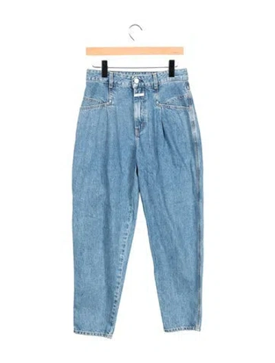 Pre-owned Closed High-rise Straight Leg Jeans In Blue