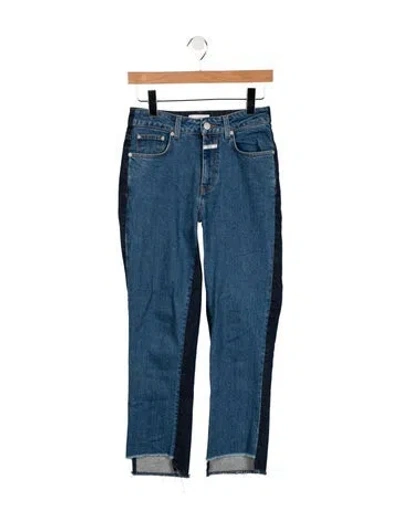 Pre-owned Closed High-rise Straight Leg Jeans In Blue