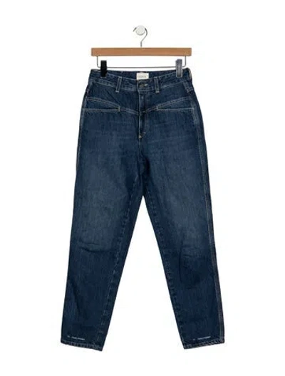Pre-owned Closed High-rise Straight Leg Jeans In Blue