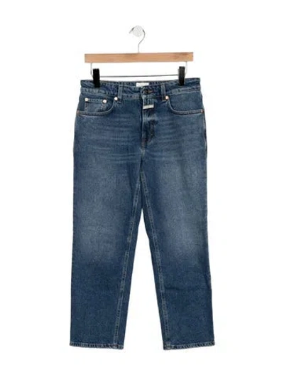 Pre-owned Closed High-rise Straight Leg Jeans In Blue