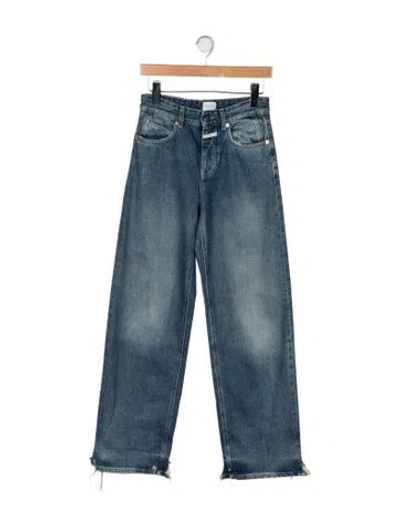 Pre-owned Closed High-rise Straight Leg Jeans In Blue