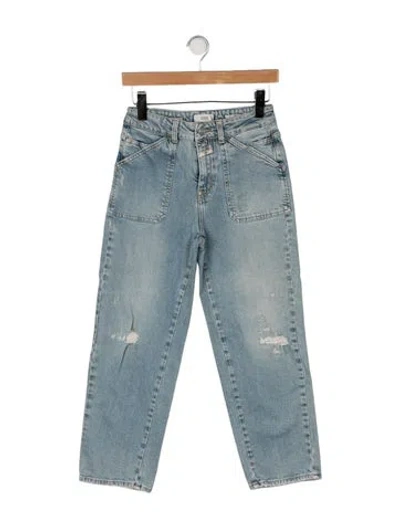 Pre-owned Closed High-rise Straight Leg Jeans In Blue