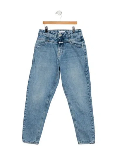 Pre-owned Closed High-rise Straight Leg Jeans In Blue