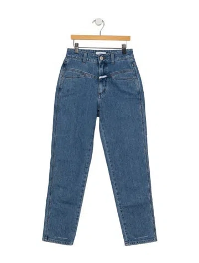 Pre-owned Closed High-rise Straight Leg Jeans In Blue