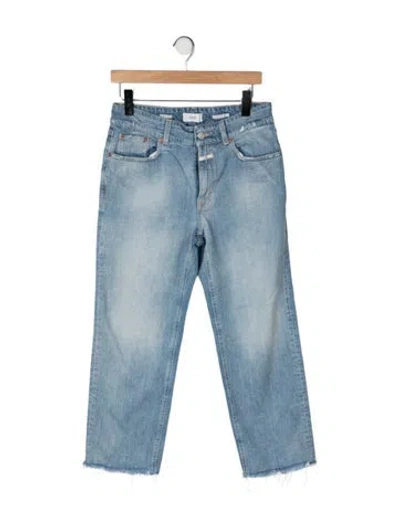 Pre-owned Closed High-rise Straight Leg Jeans In Blue