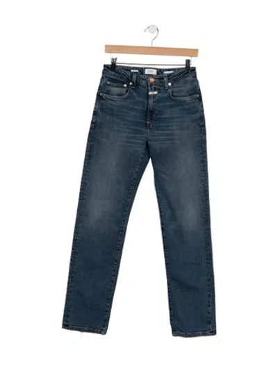 Pre-owned Closed High-rise Straight Leg Jeans In Blue