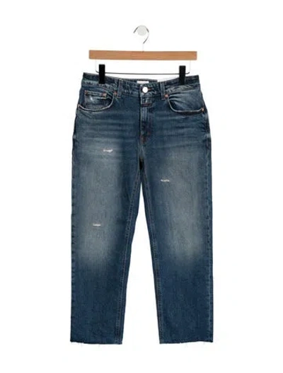 Pre-owned Closed High-rise Straight Leg Jeans In Blue