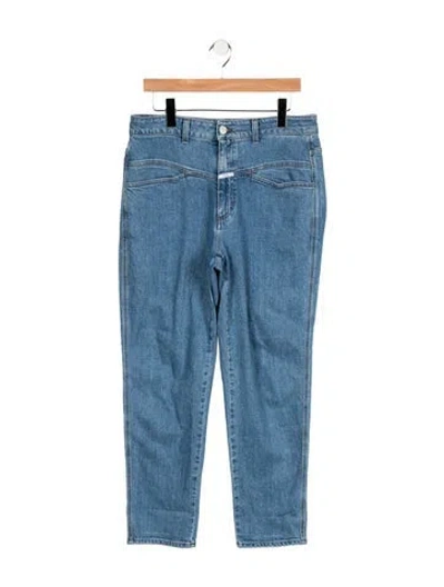 Pre-owned Closed High-rise Straight Leg Jeans In Blue