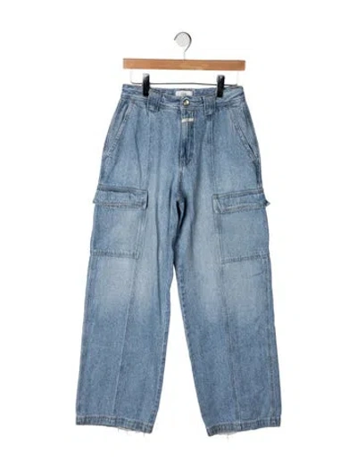 Pre-owned Closed High-rise Straight Leg Jeans In Blue