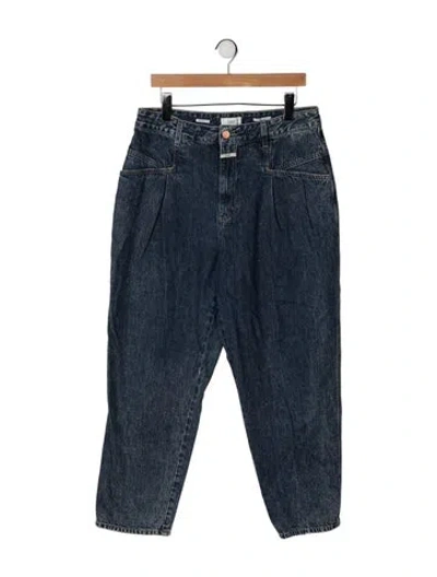Pre-owned Closed High-rise Straight Leg Jeans In Blue