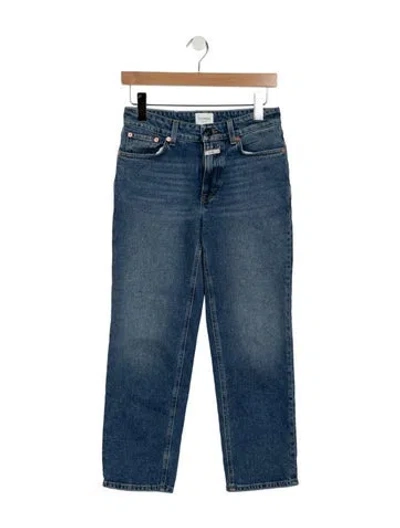 Pre-owned Closed High-rise Straight Leg Jeans In Blue