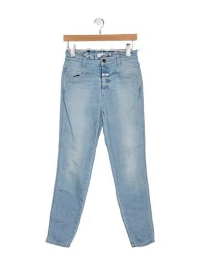 Pre-owned Closed High-rise Straight Leg Jeans In Blue