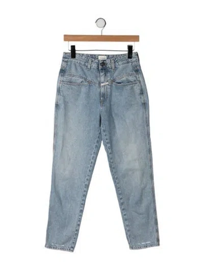 Pre-owned Closed High-rise Straight Leg Jeans In Blue